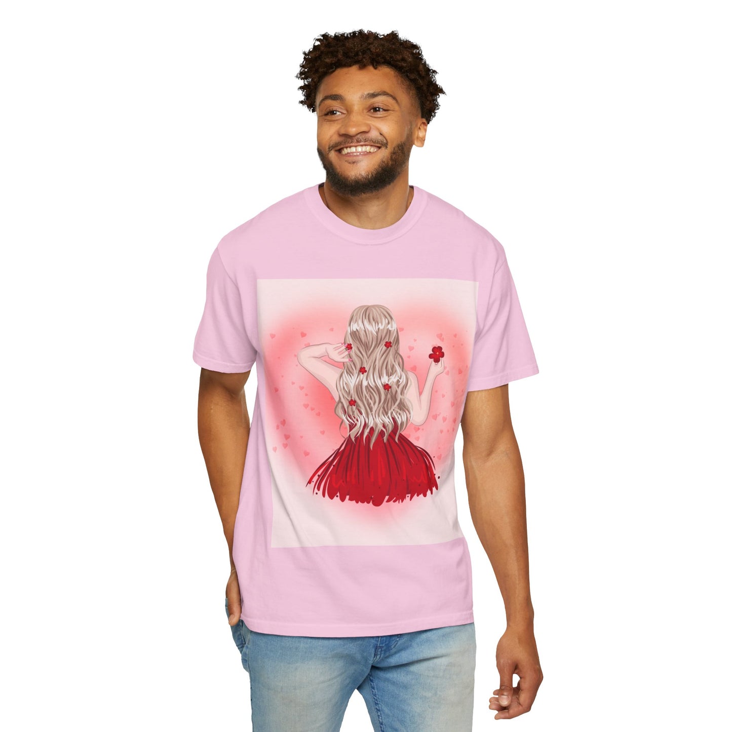 Romantic Floral Unisex T-shirt – Perfect for Valentine's Day