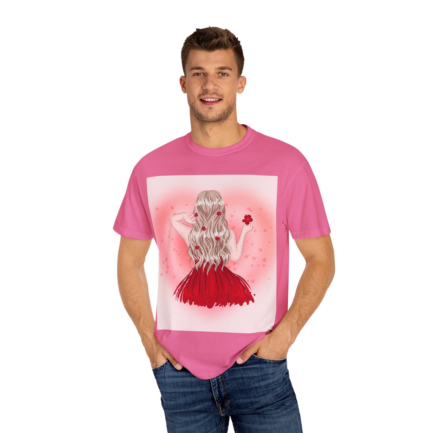 Romantic Floral Unisex T-shirt – Perfect for Valentine's Day