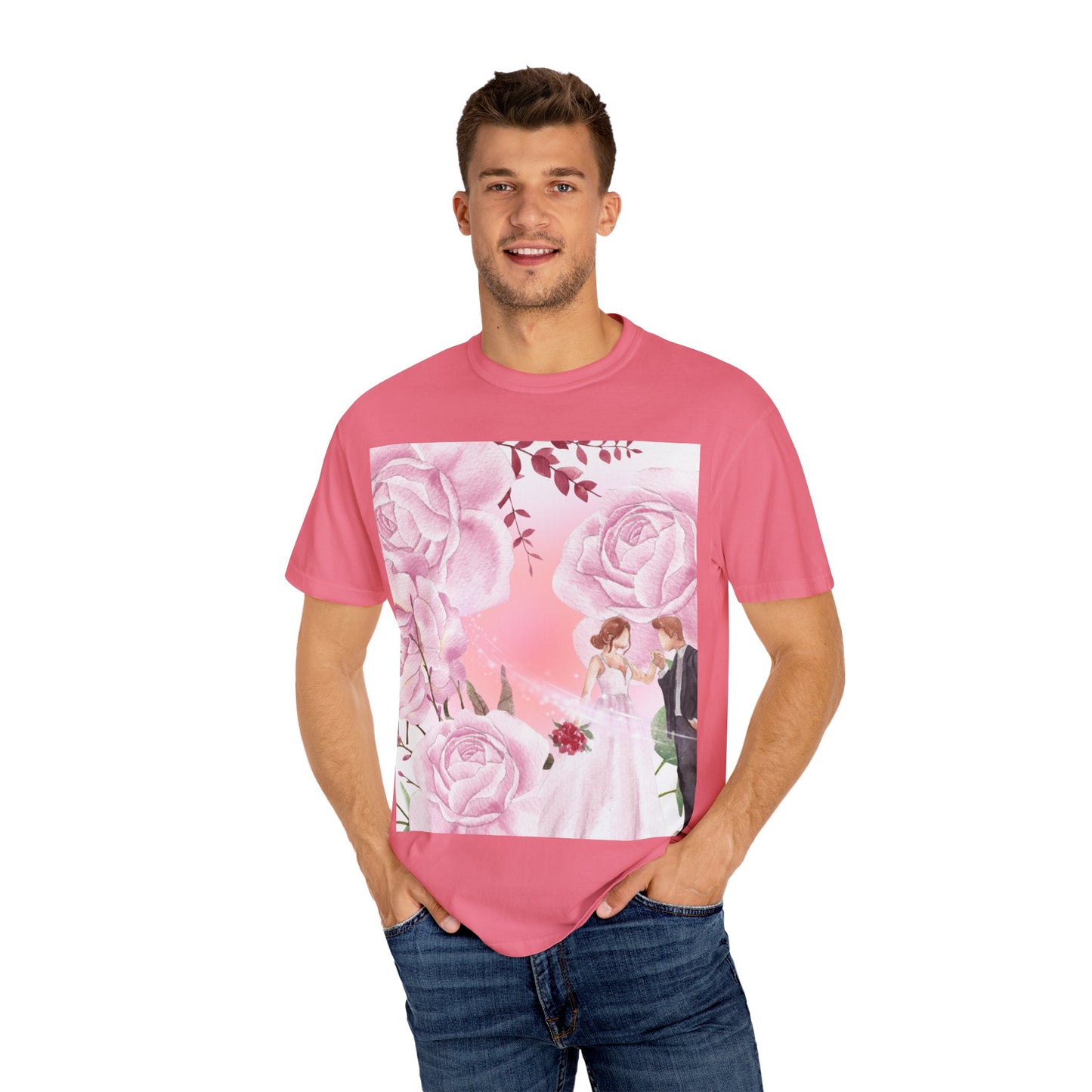 Romantic Floral Wedding T-Shirt | Perfect Gift for Brides and Couples