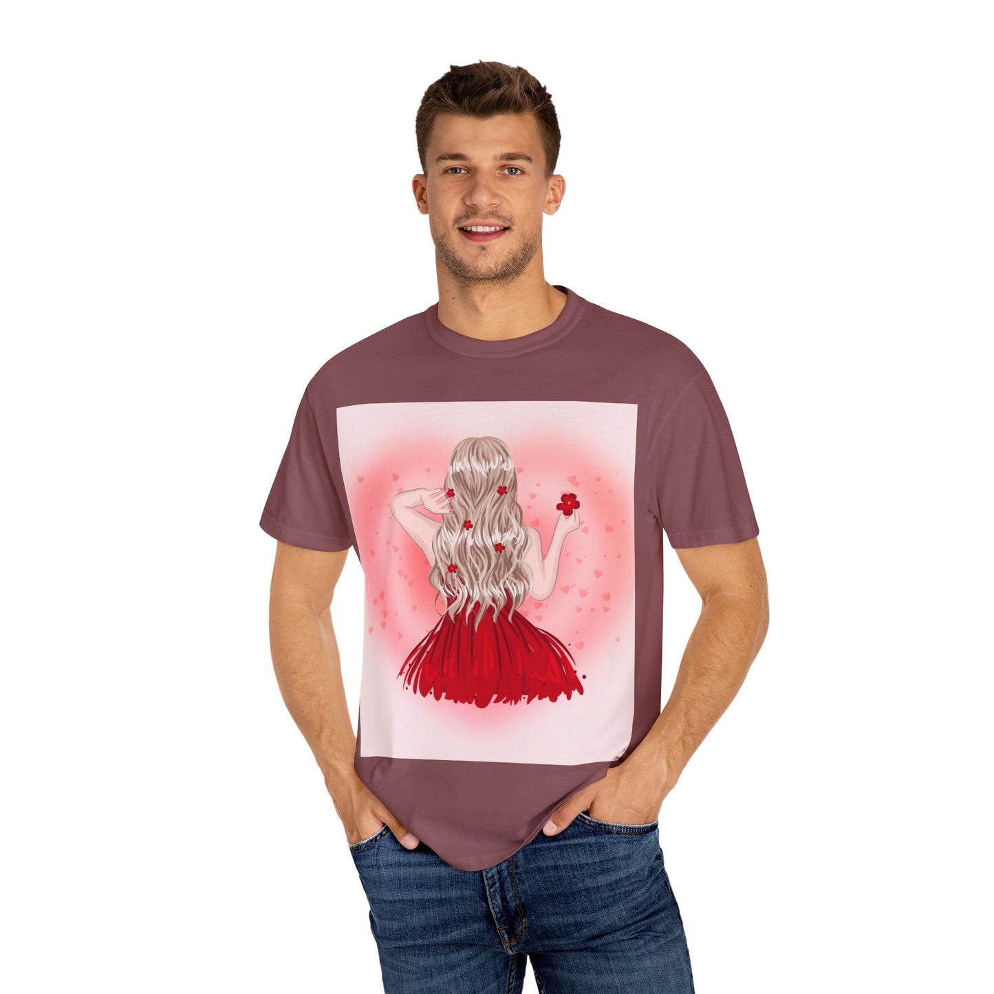 Romantic Floral Unisex T-shirt – Perfect for Valentine's Day