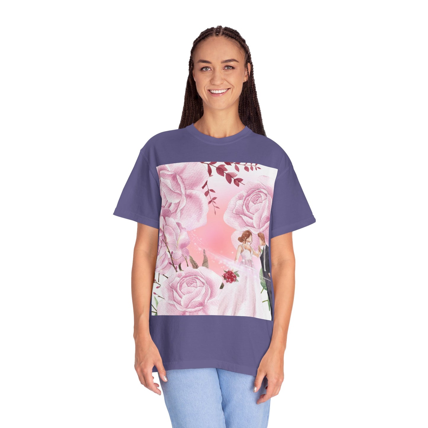 Romantic Floral Wedding T-Shirt | Perfect Gift for Brides and Couples