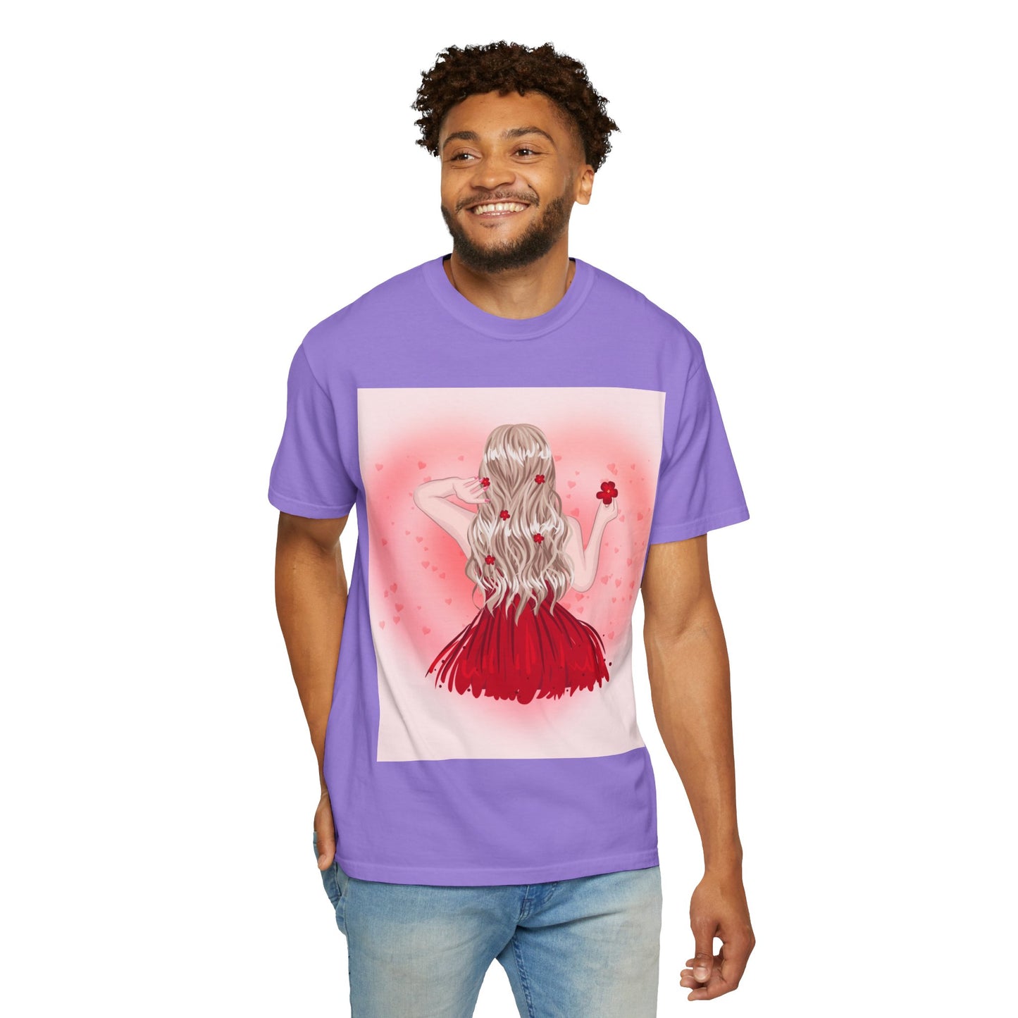 Romantic Floral Unisex T-shirt – Perfect for Valentine's Day