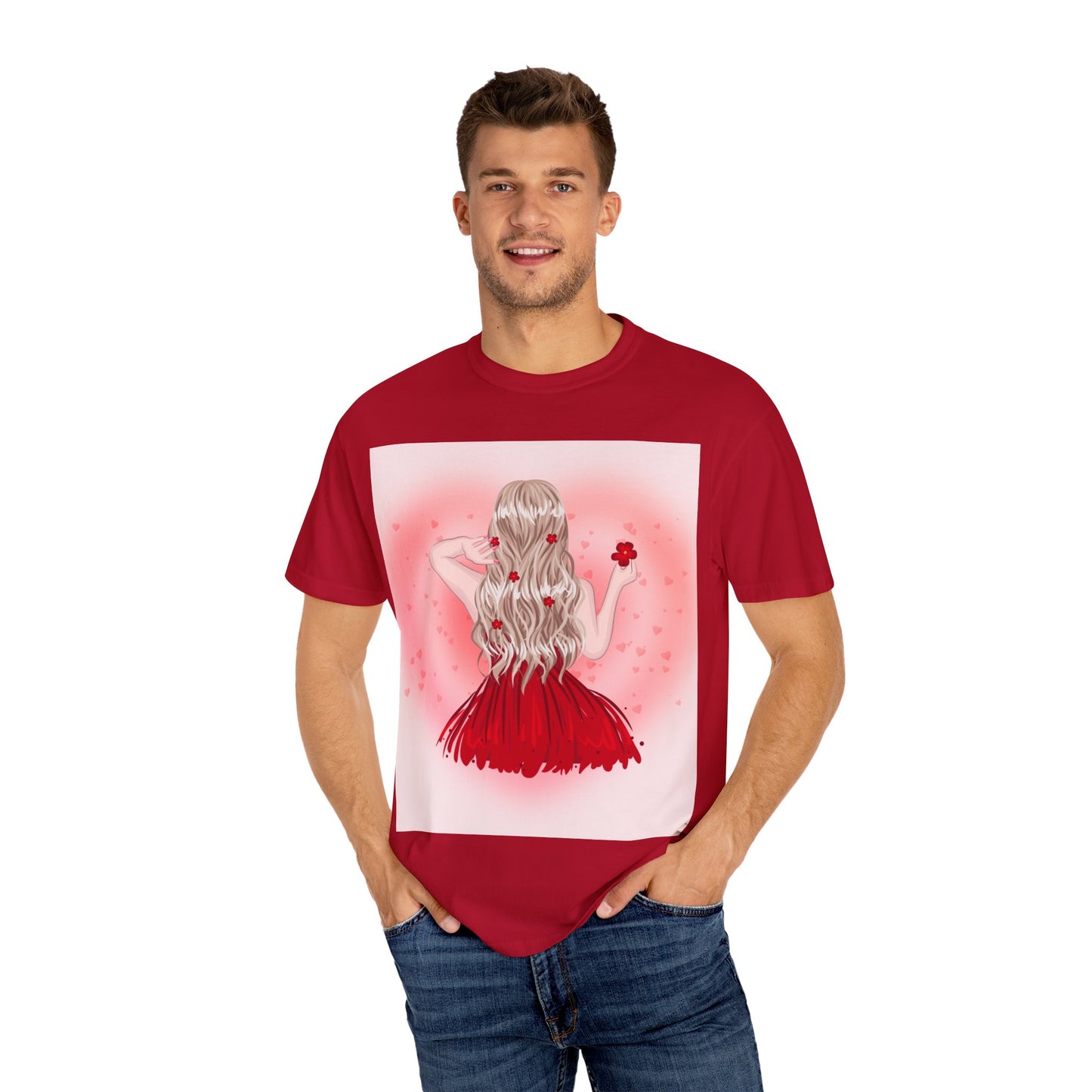 Romantic Floral Unisex T-shirt – Perfect for Valentine's Day