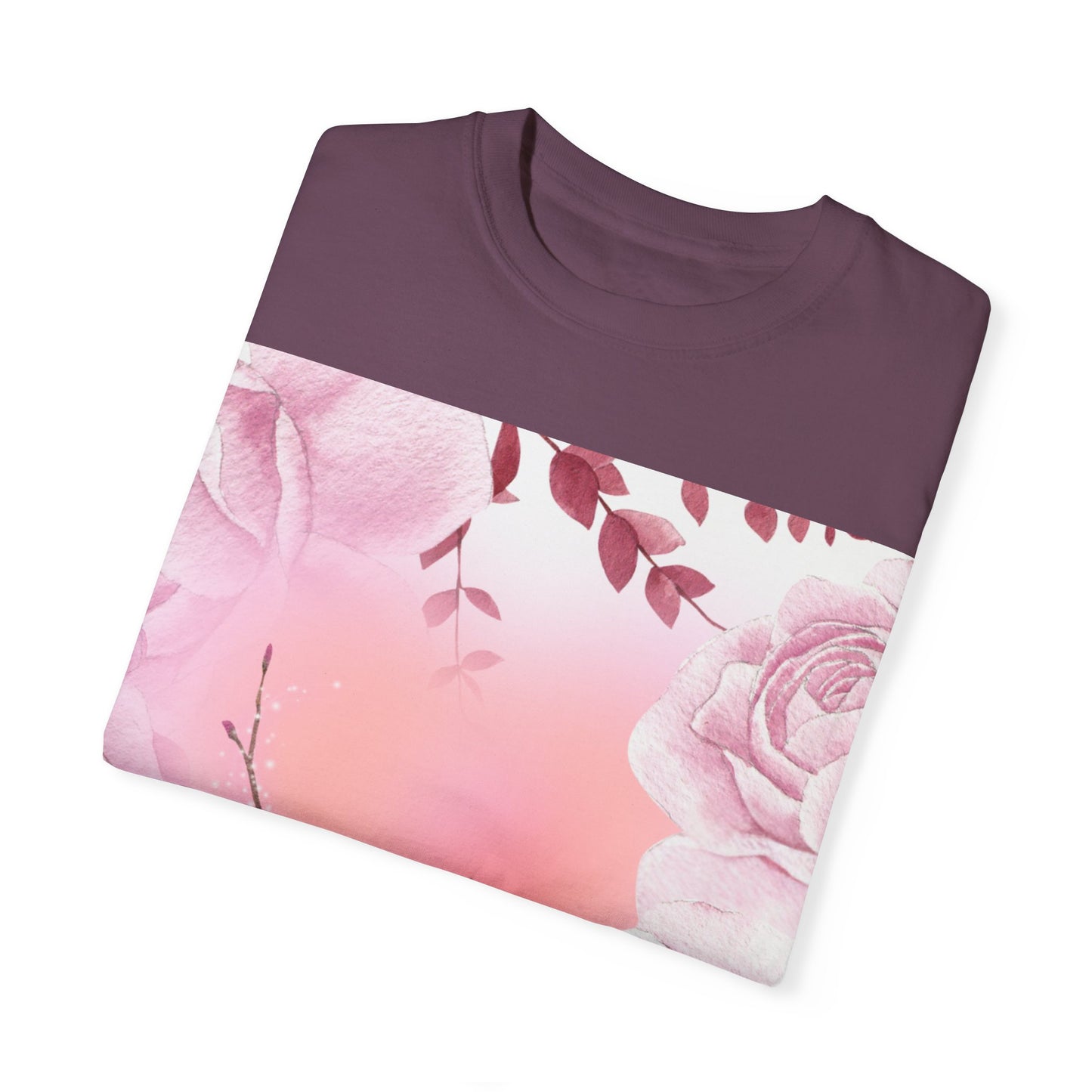 Whimsical Floral Unisex Garment-Dyed T-Shirt