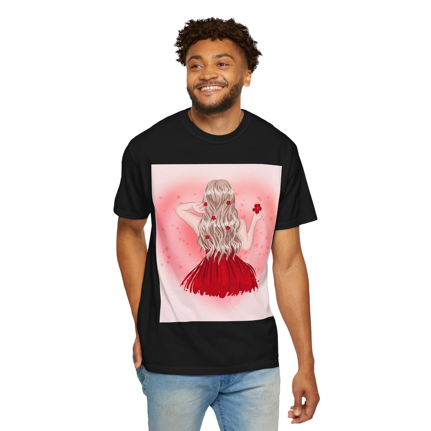 Romantic Floral Unisex T-shirt – Perfect for Valentine's Day