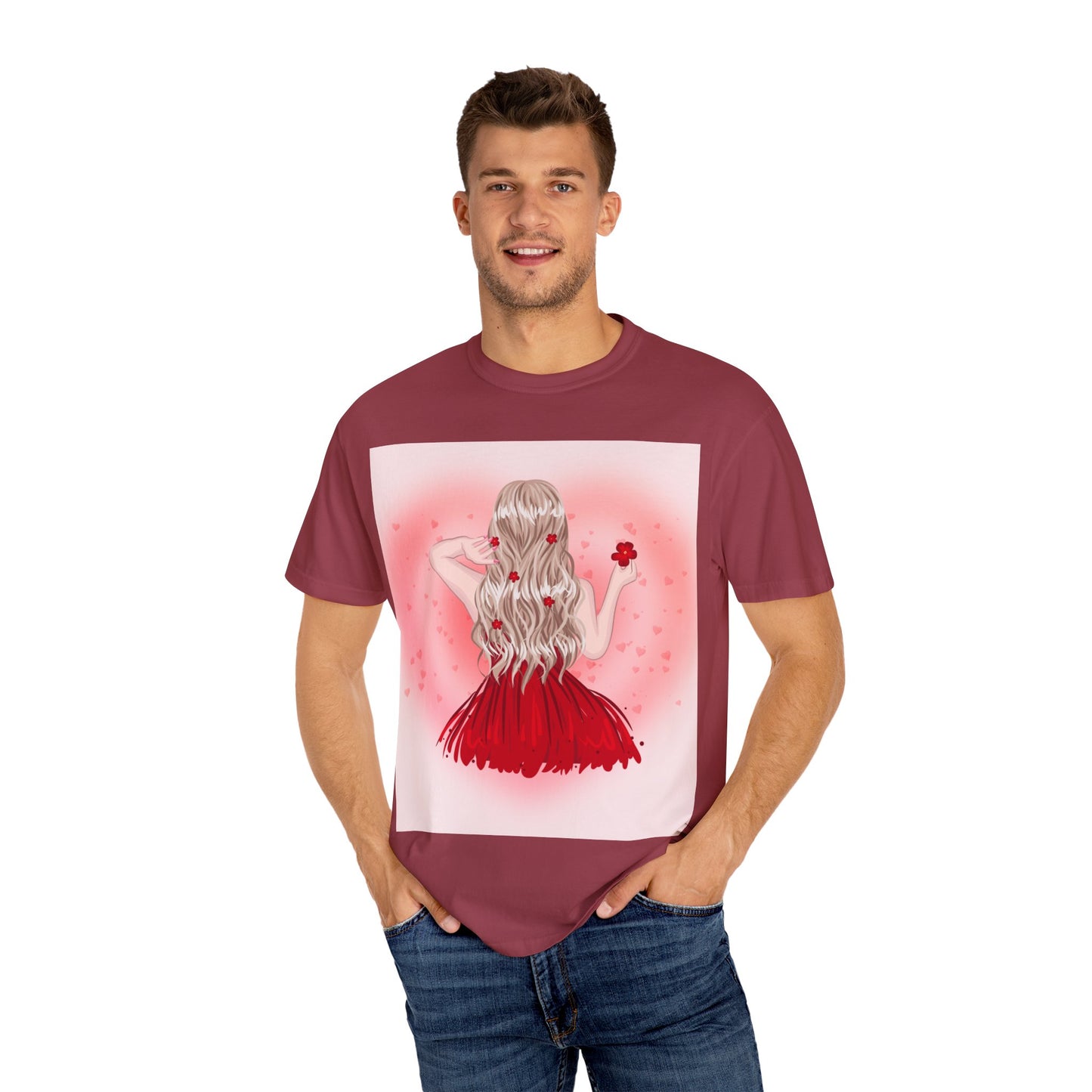 Romantic Floral Unisex T-shirt – Perfect for Valentine's Day