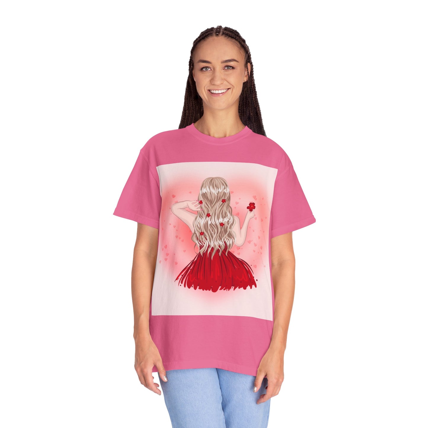 Romantic Floral Unisex T-shirt – Perfect for Valentine's Day