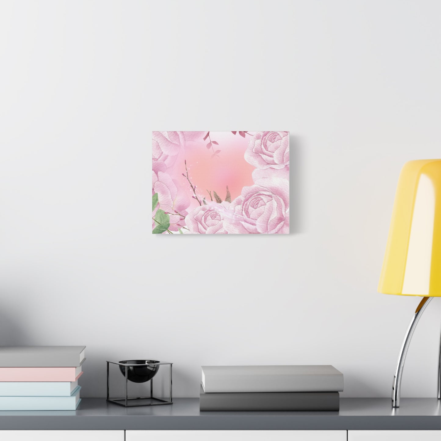 Pink Floral Canvas Wall Art - Soft Rose Design for Home Decor