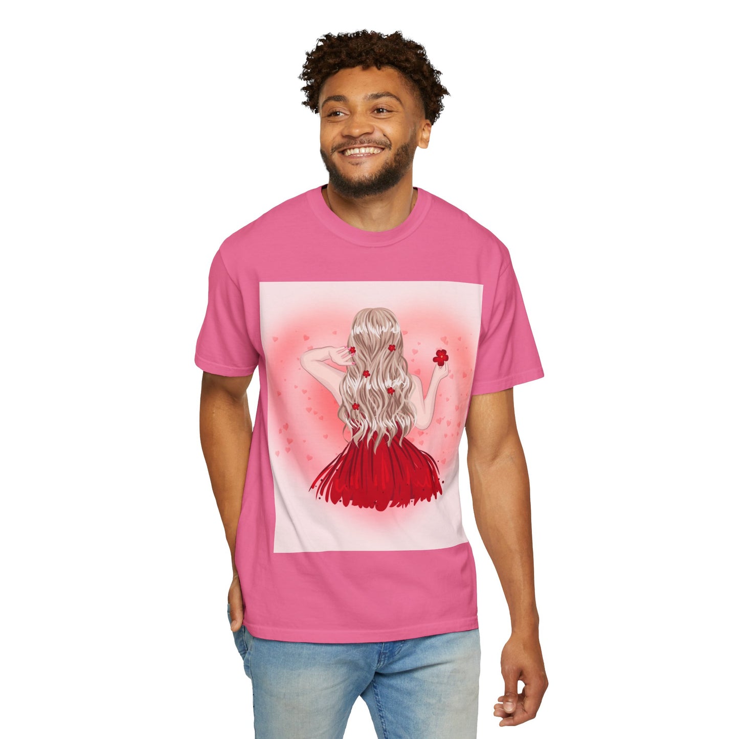 Romantic Floral Unisex T-shirt – Perfect for Valentine's Day