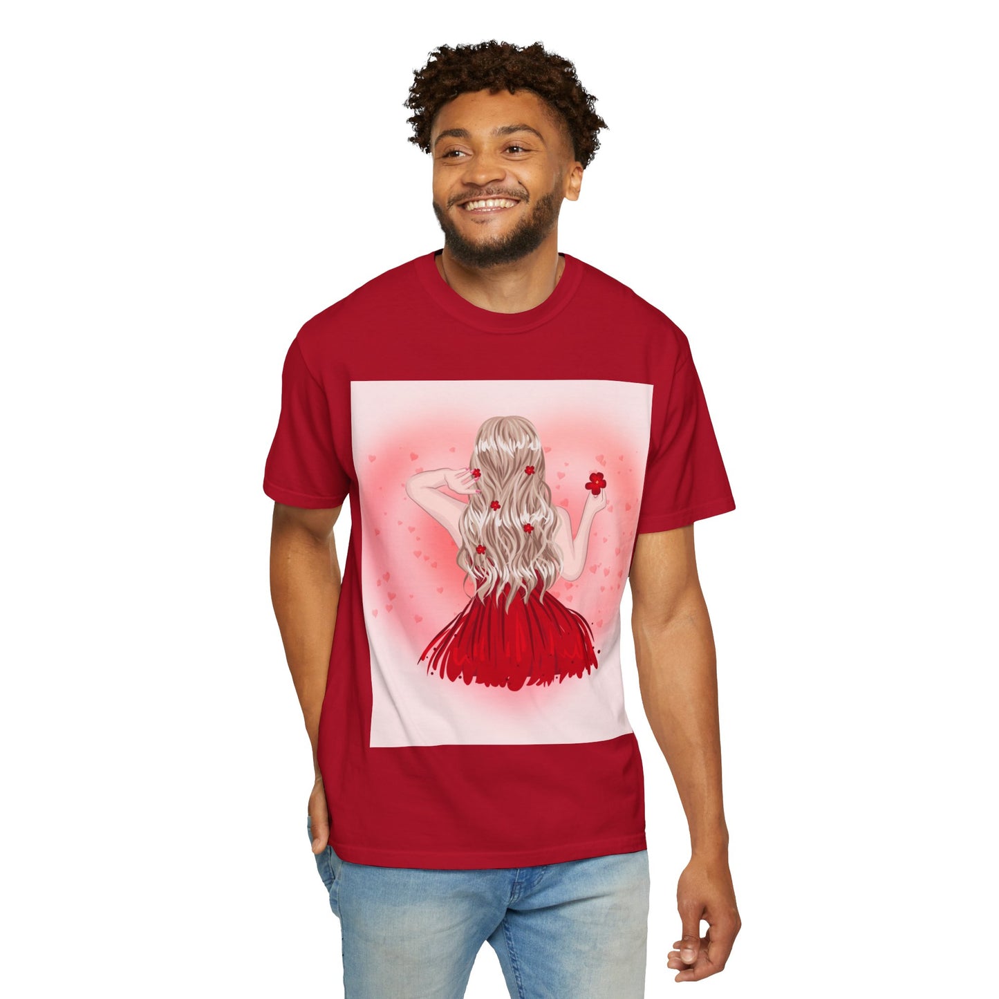 Romantic Floral Unisex T-shirt – Perfect for Valentine's Day