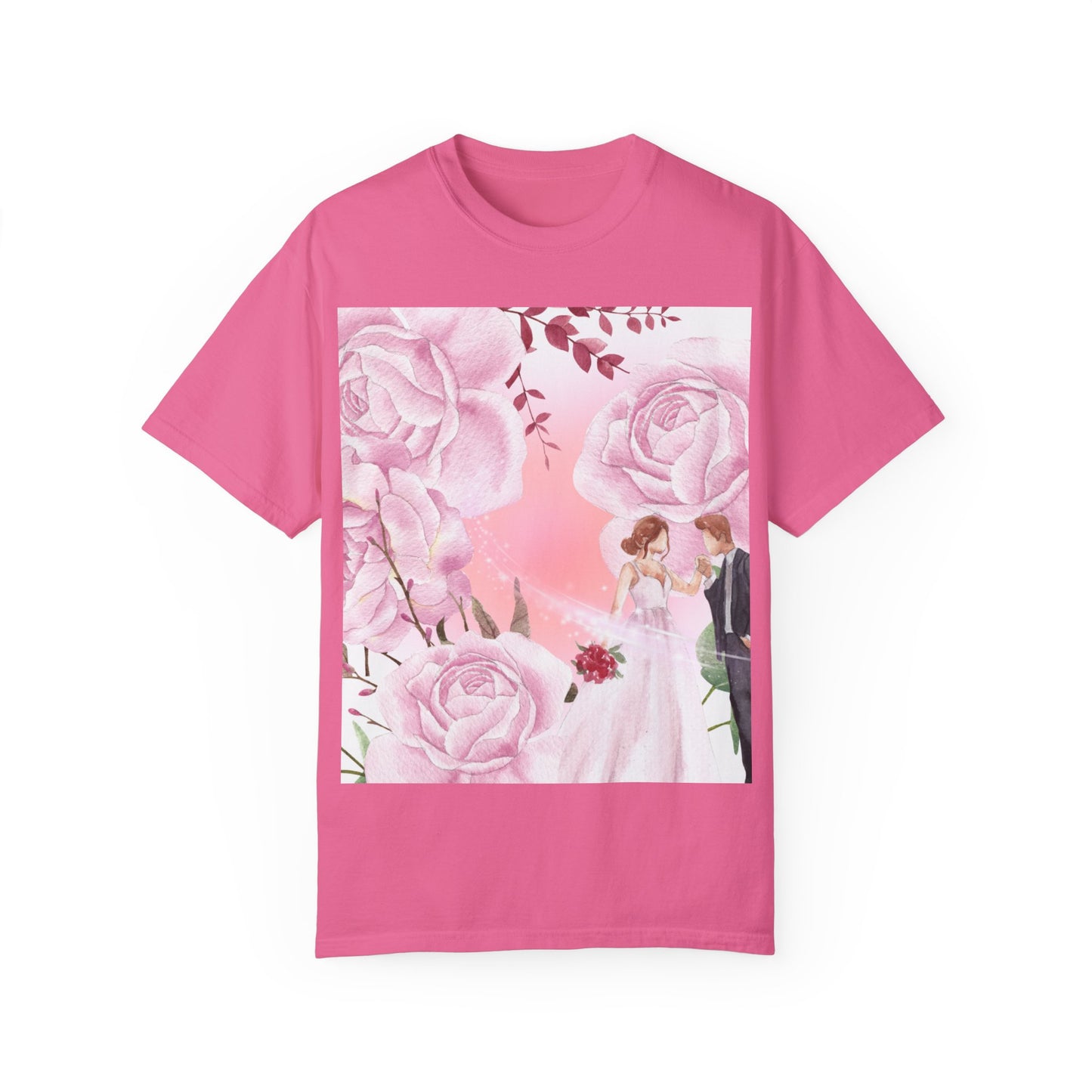 Romantic Floral Wedding T-Shirt | Perfect Gift for Brides and Couples