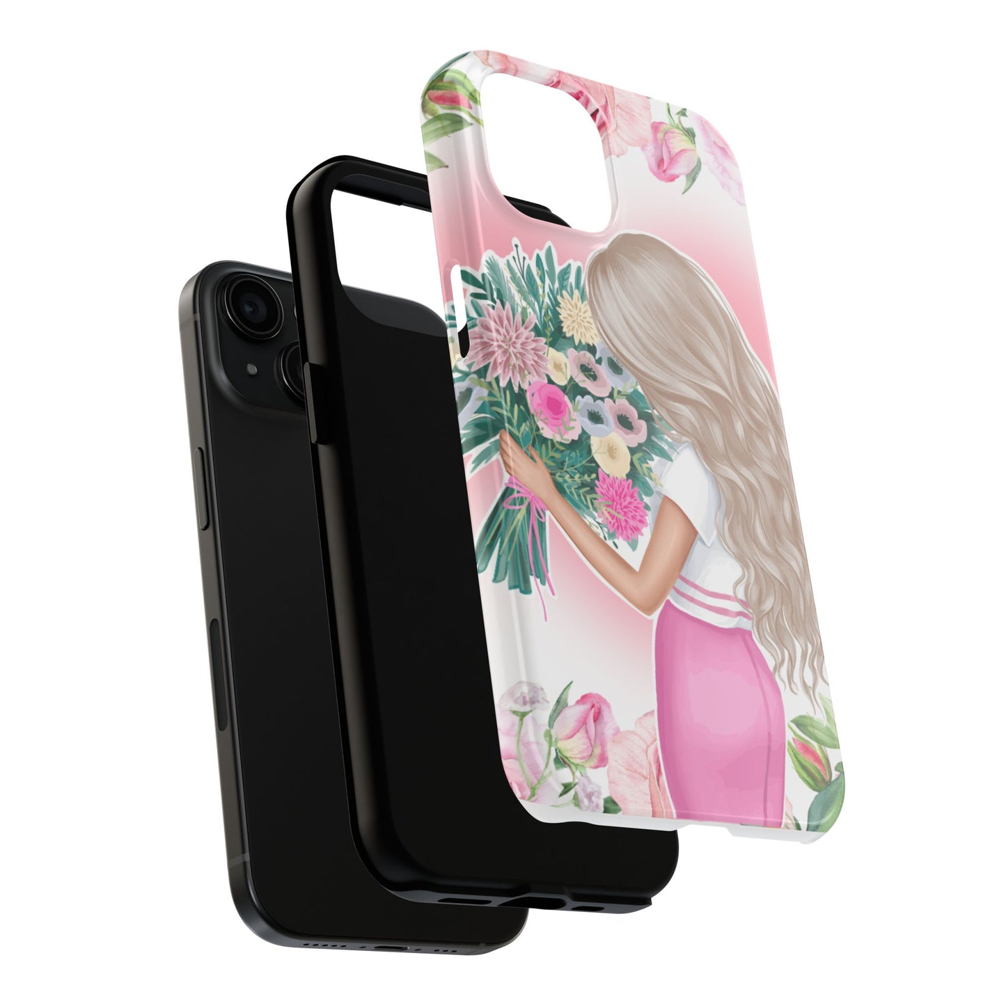 Floral Bouquet Tough Phone Case - Elegant & Durable Protection