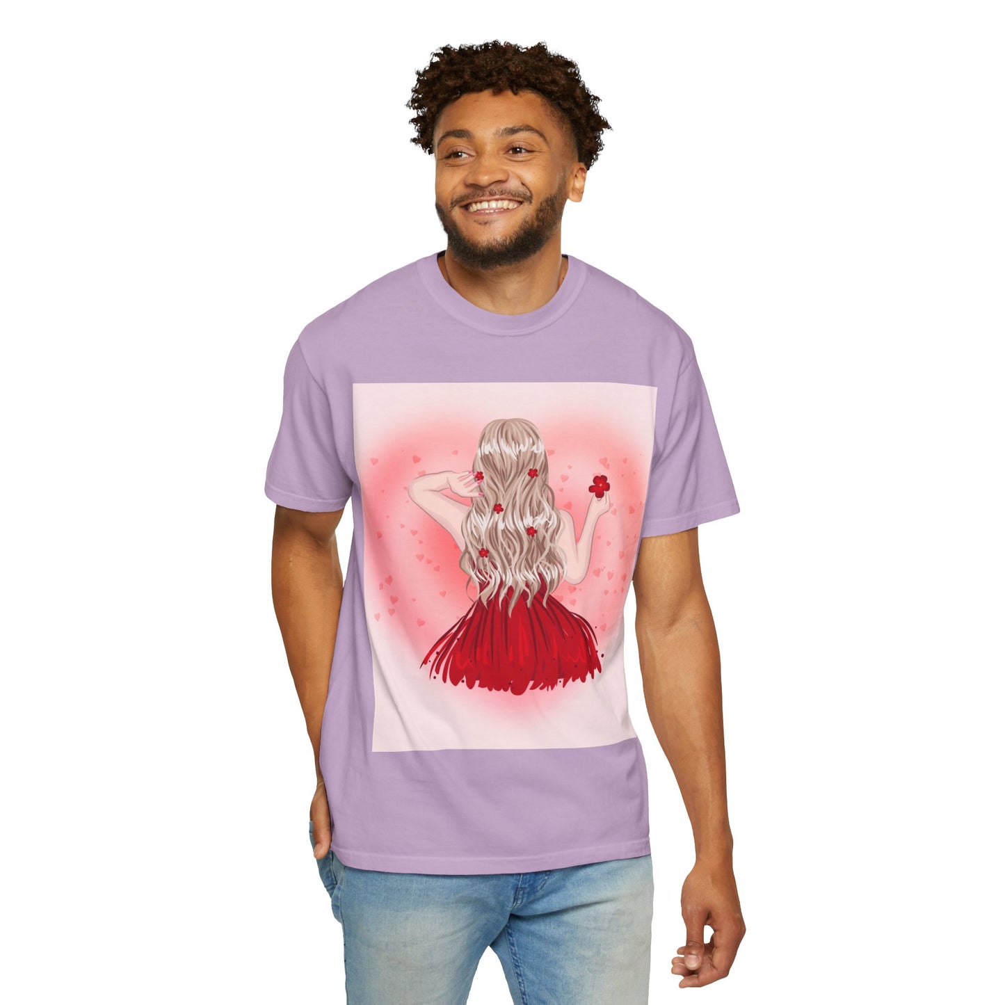 Romantic Floral Unisex T-shirt – Perfect for Valentine's Day