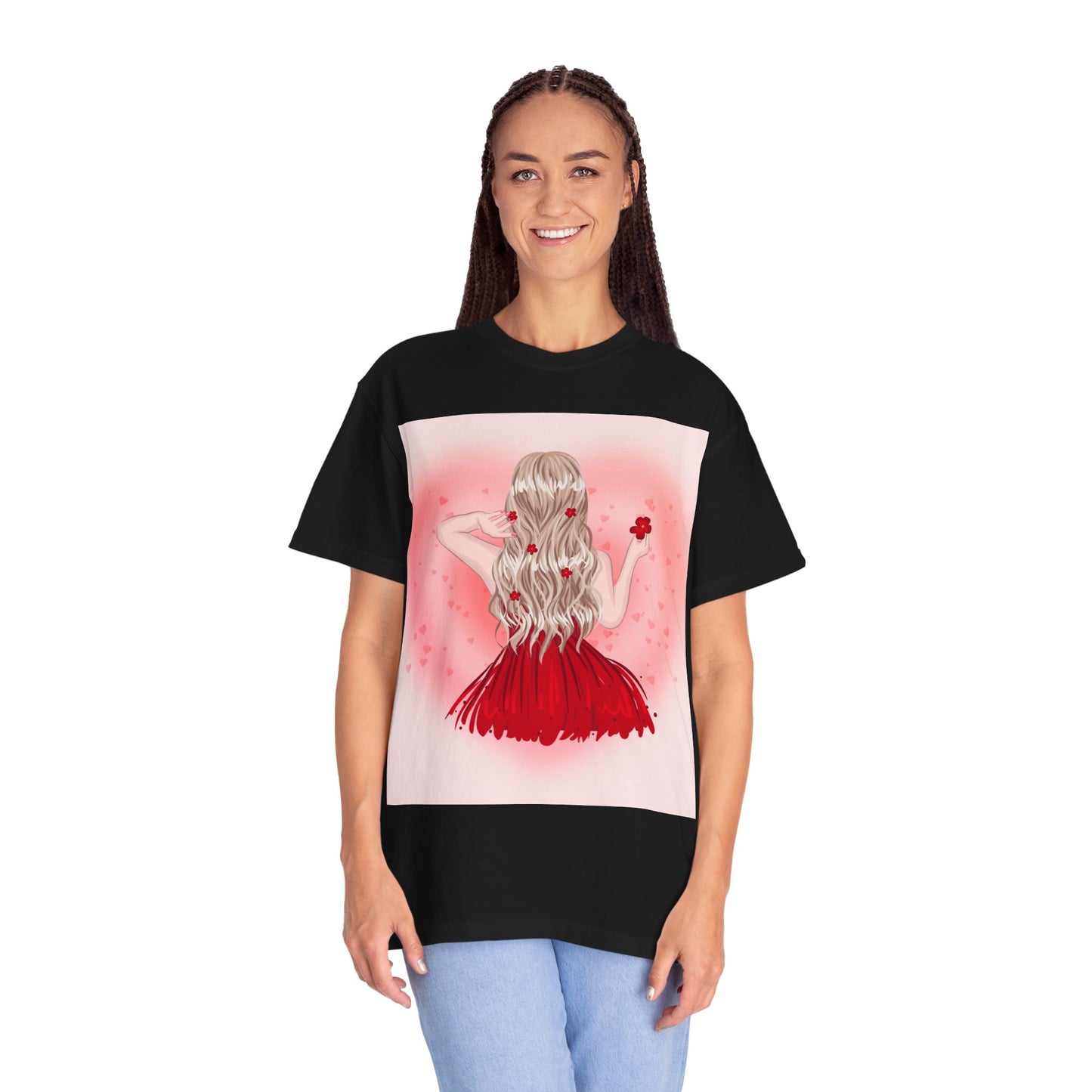 Romantic Floral Unisex T-shirt – Perfect for Valentine's Day