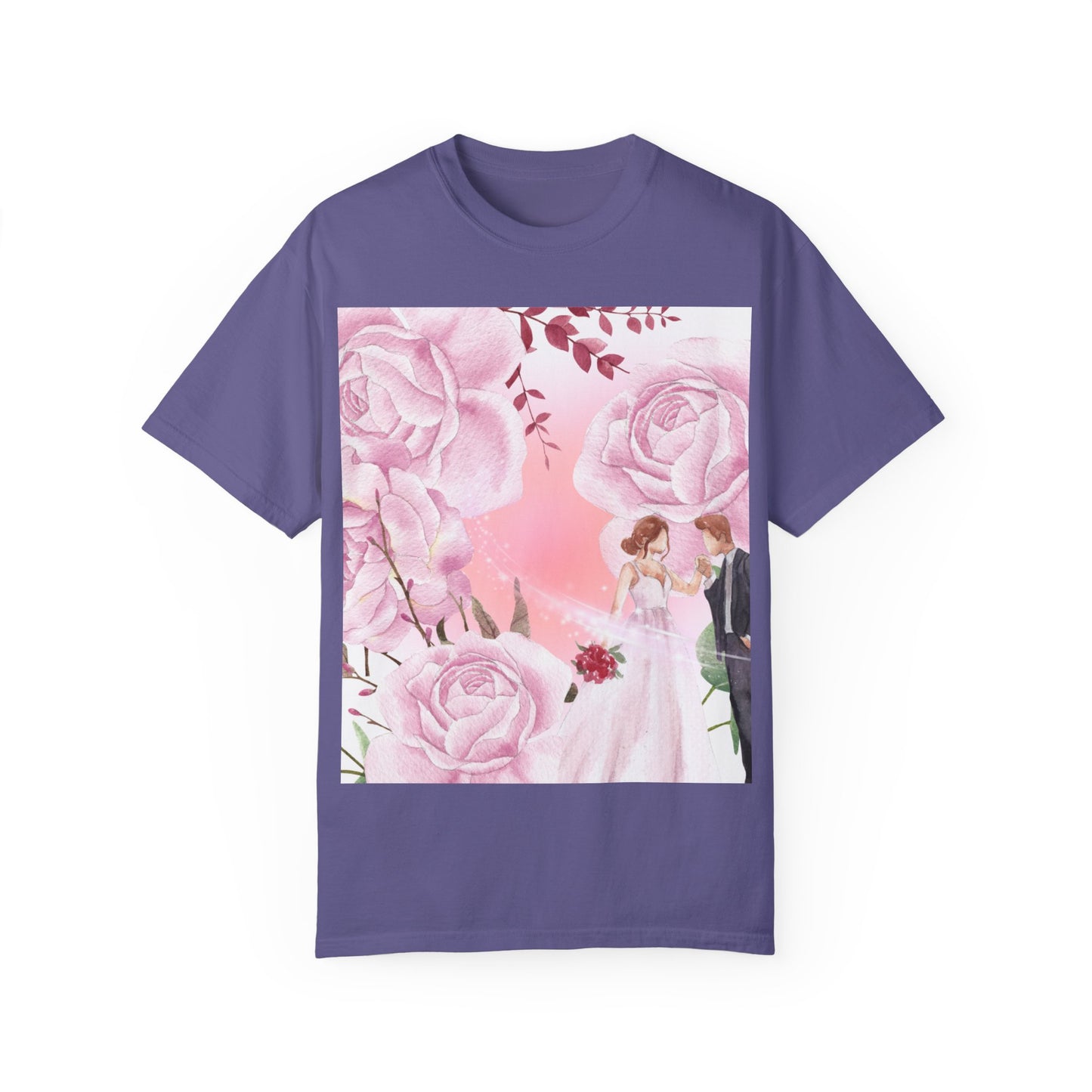 Romantic Floral Wedding T-Shirt | Perfect Gift for Brides and Couples