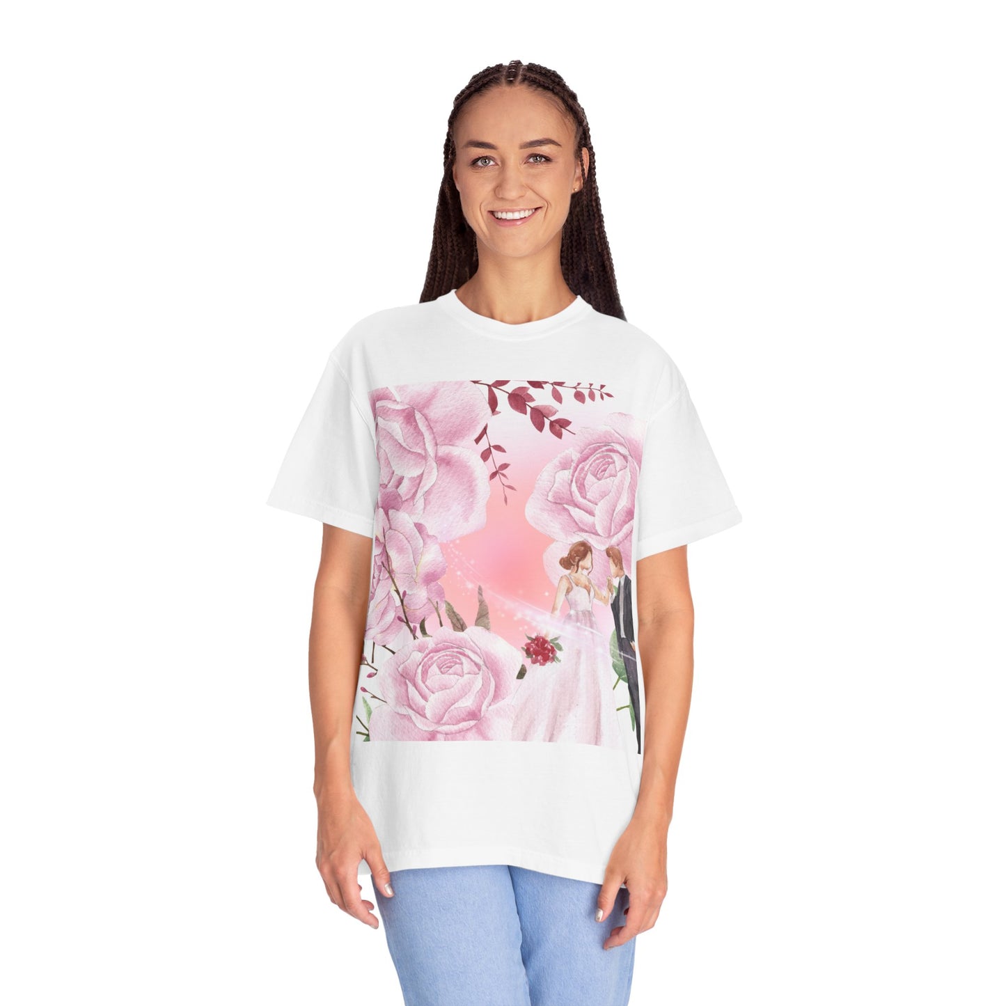 Romantic Floral Wedding T-Shirt | Perfect Gift for Brides and Couples