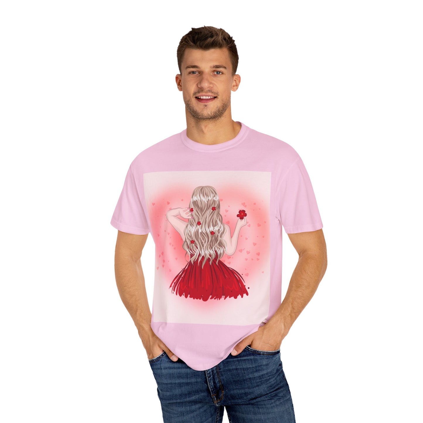 Romantic Floral Unisex T-shirt – Perfect for Valentine's Day