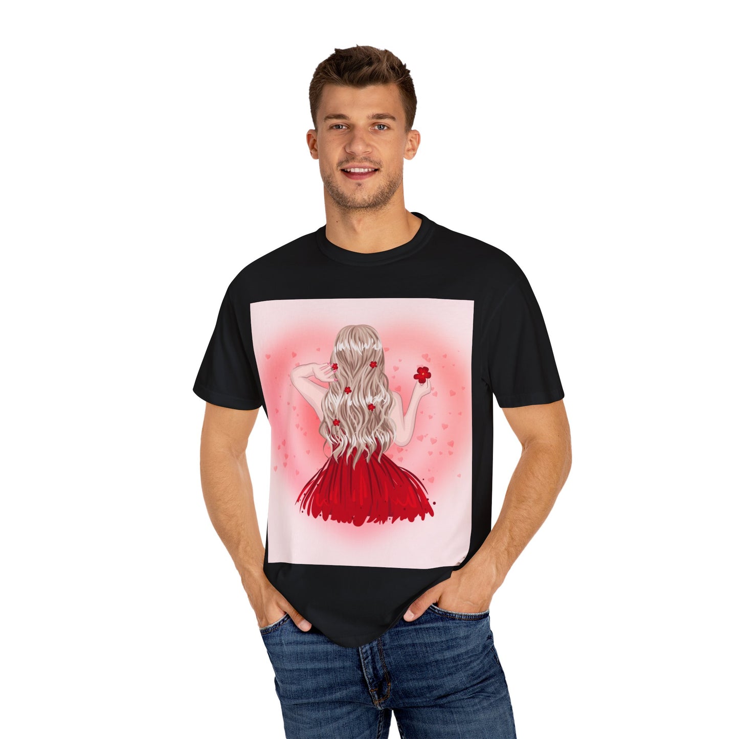 Romantic Floral Unisex T-shirt – Perfect for Valentine's Day