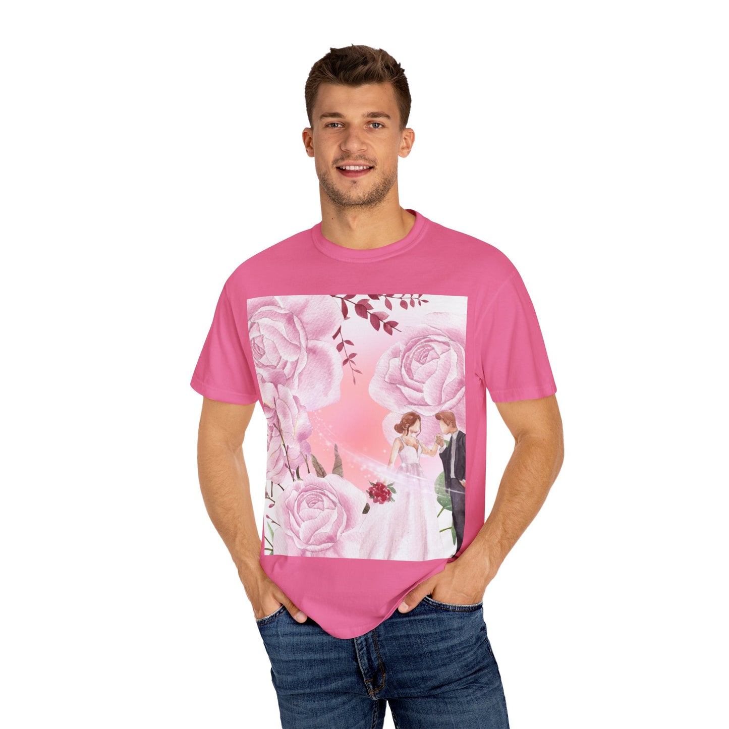 Romantic Floral Wedding T-Shirt | Perfect Gift for Brides and Couples