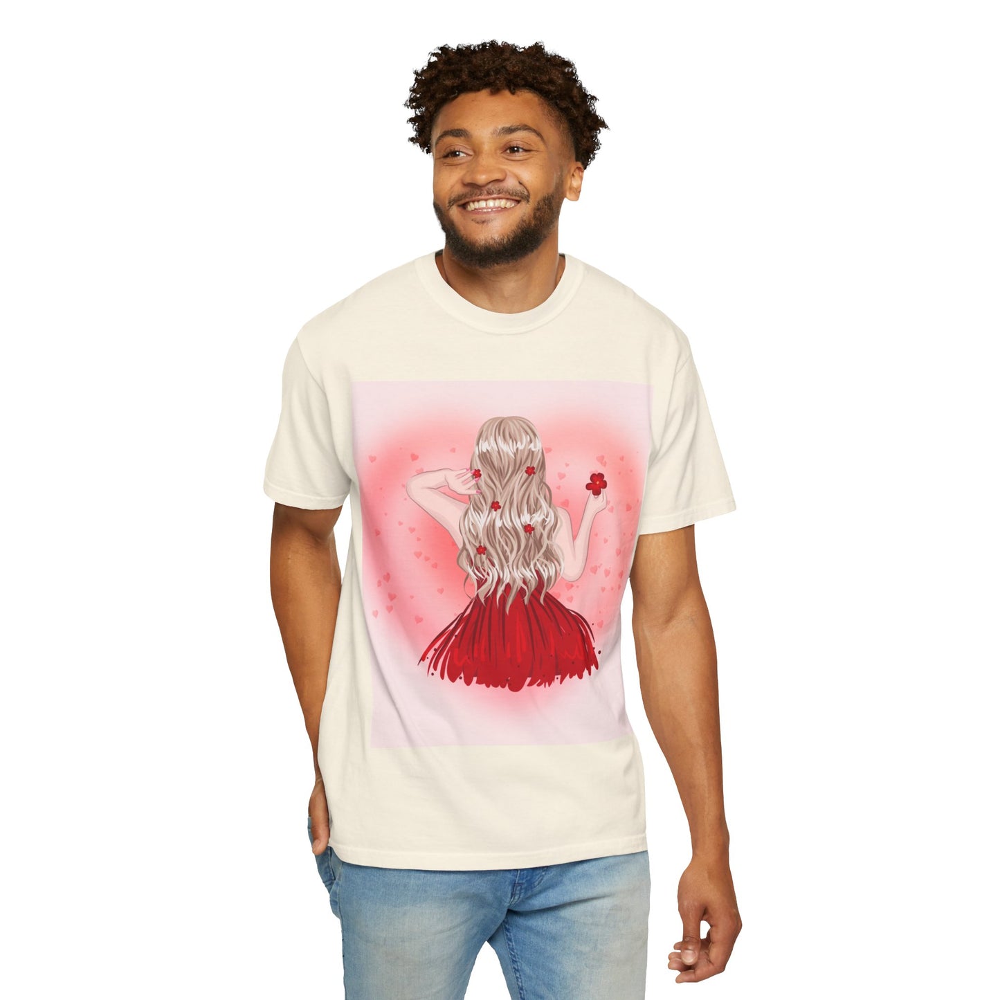 Romantic Floral Unisex T-shirt – Perfect for Valentine's Day