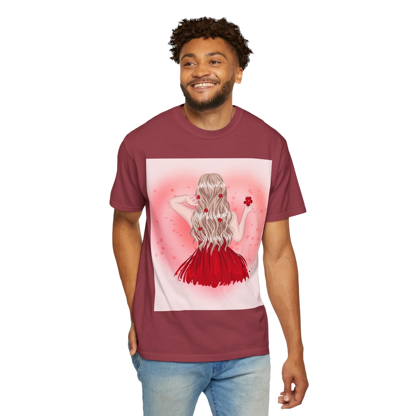 Romantic Floral Unisex T-shirt – Perfect for Valentine's Day