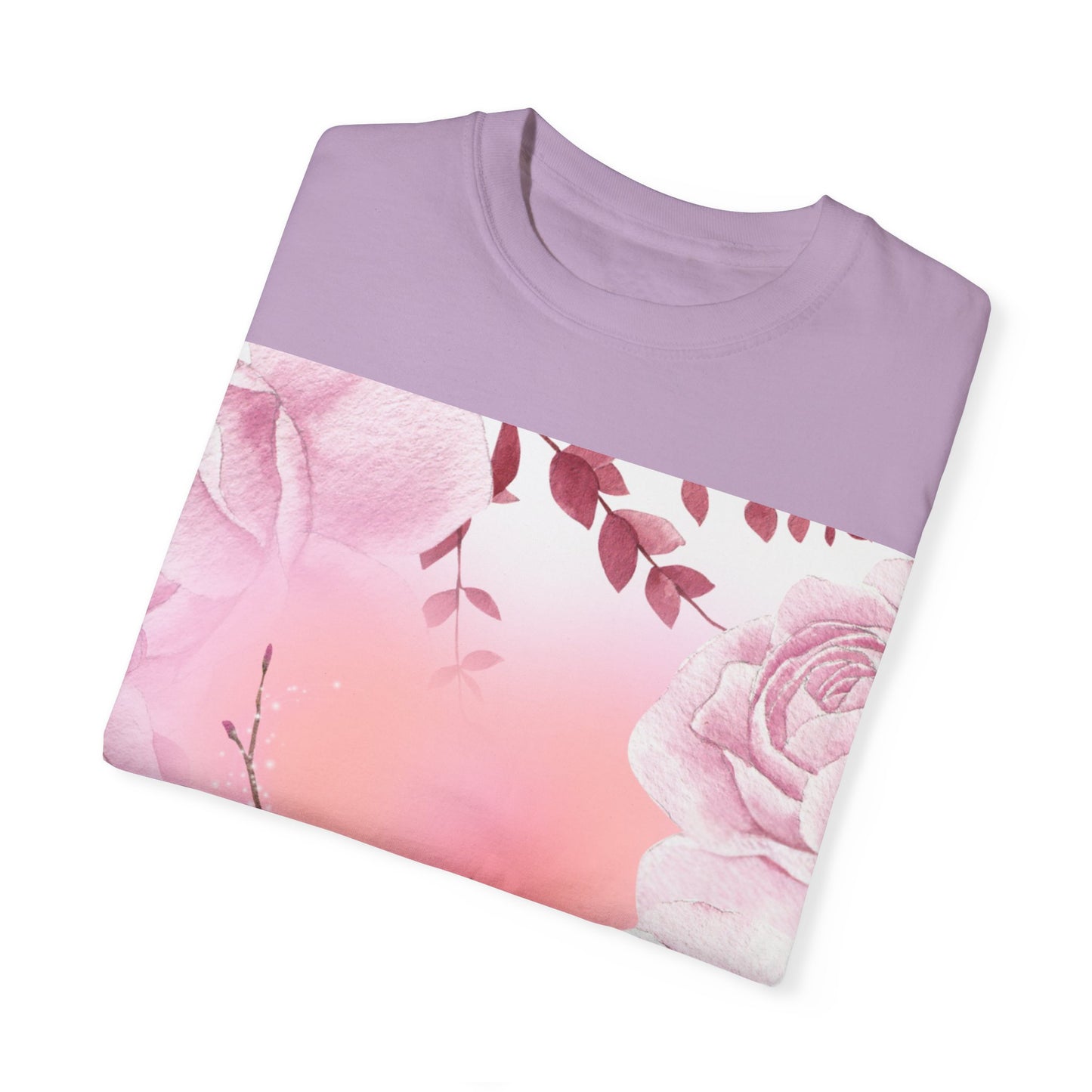 Whimsical Floral Unisex Garment-Dyed T-Shirt