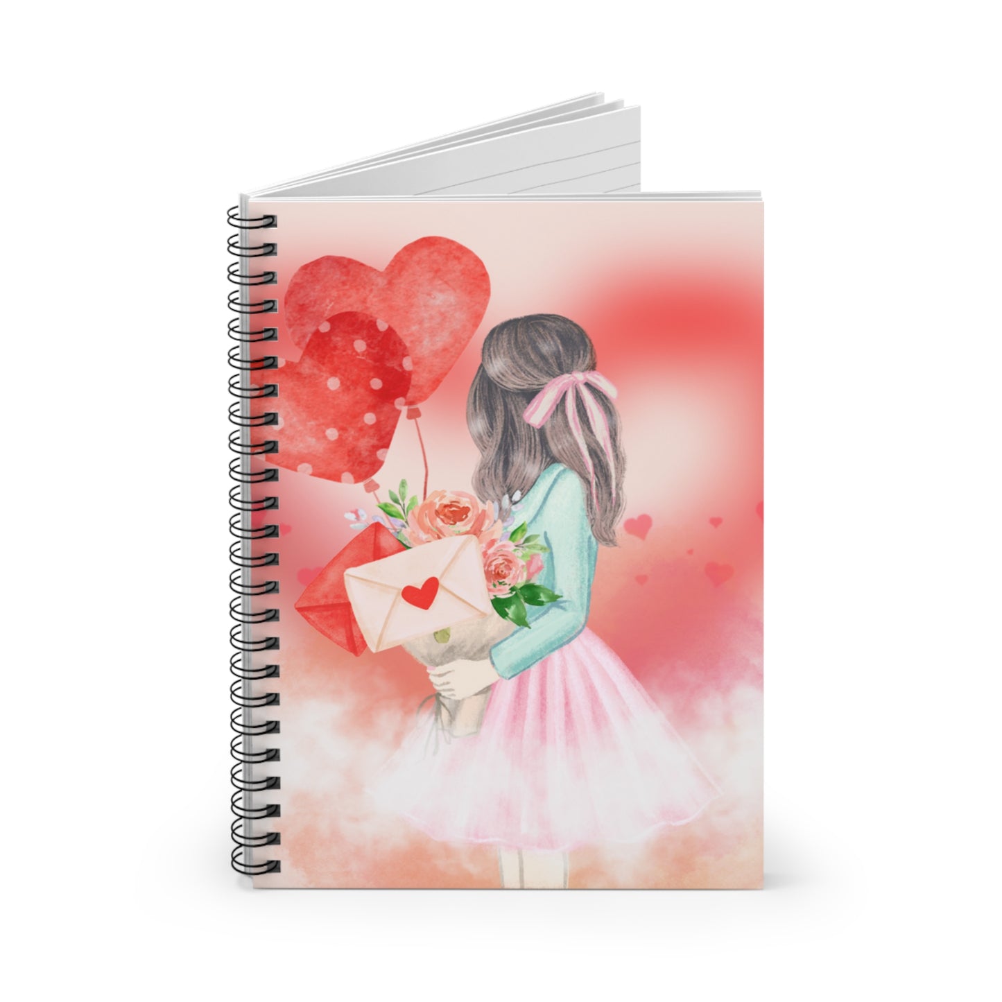 Cute Notebook - Ruled Line, Spiral Journal for Writing and Planning