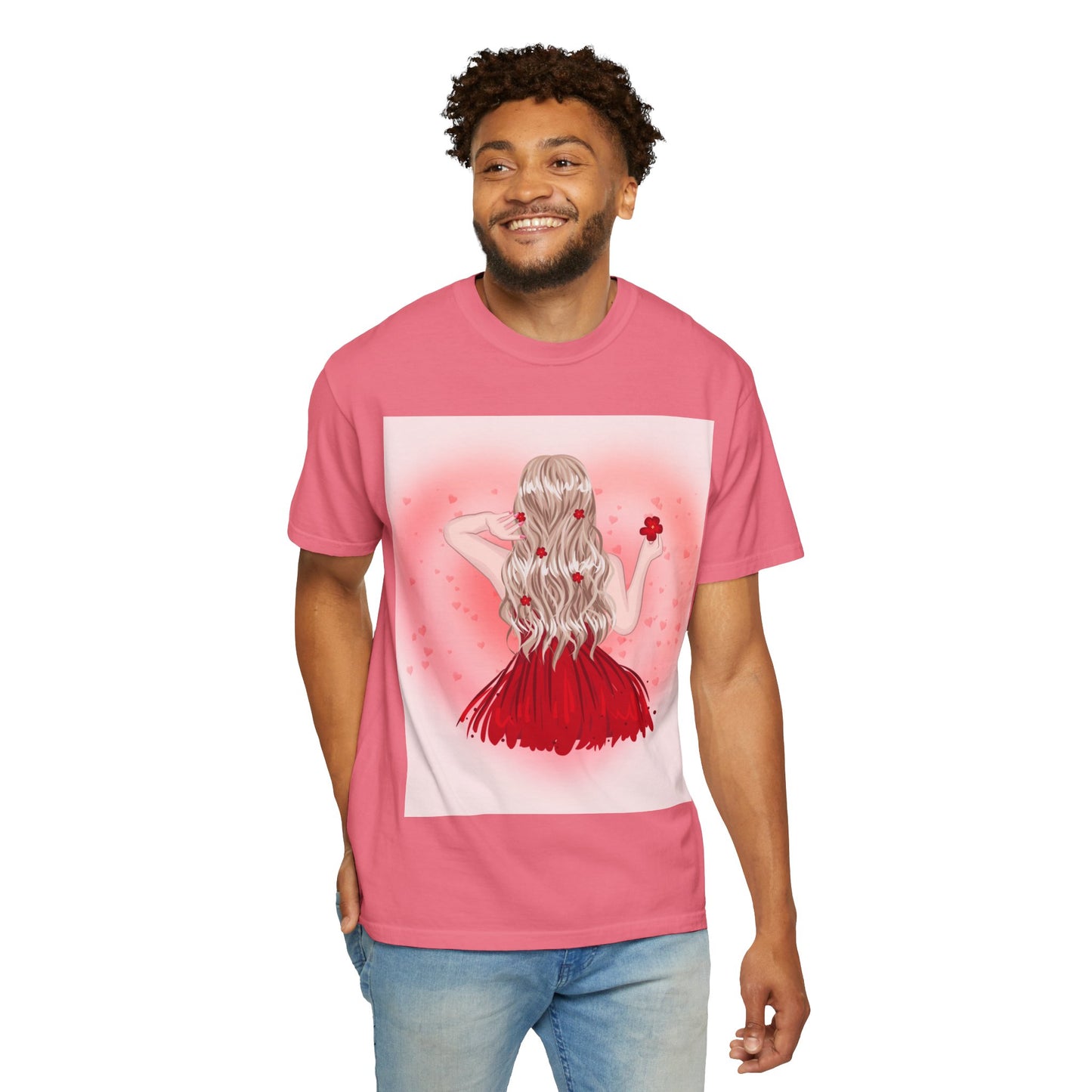 Romantic Floral Unisex T-shirt – Perfect for Valentine's Day