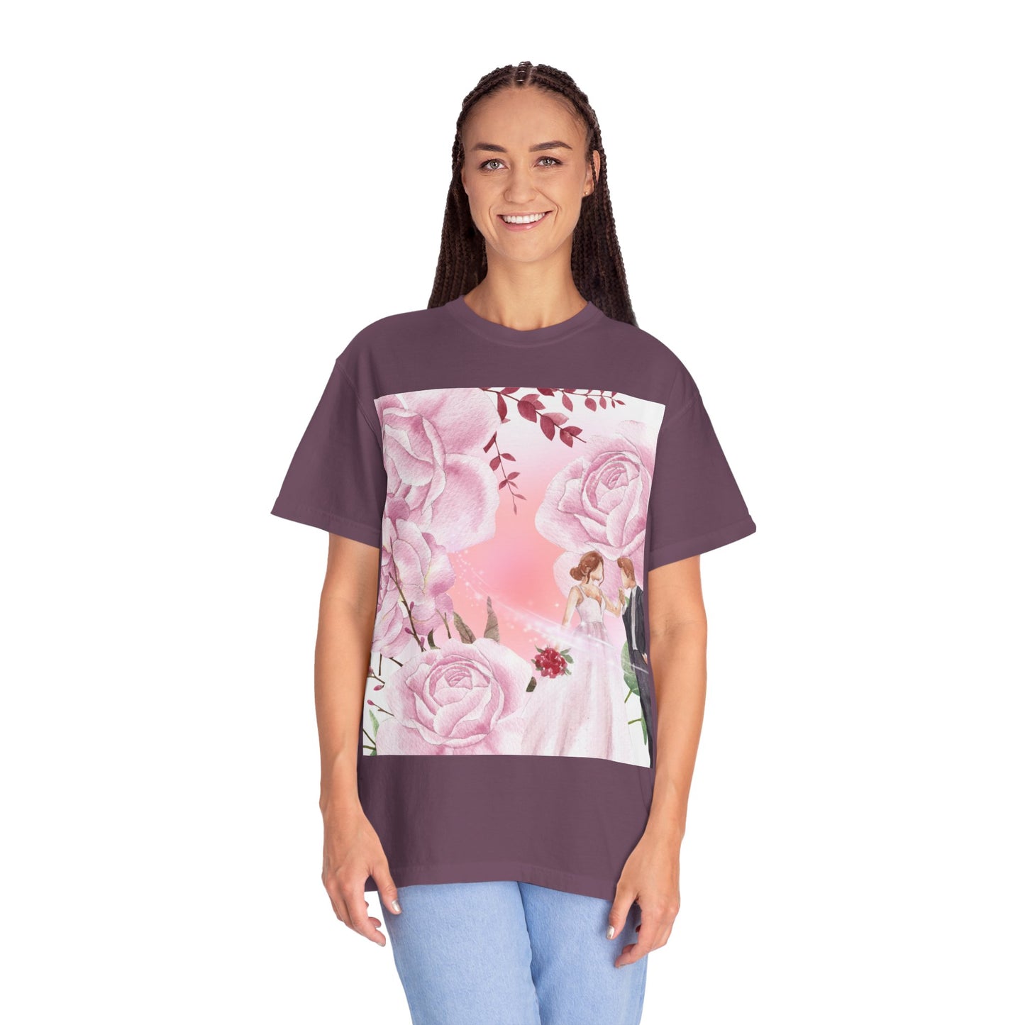 Romantic Floral Wedding T-Shirt | Perfect Gift for Brides and Couples