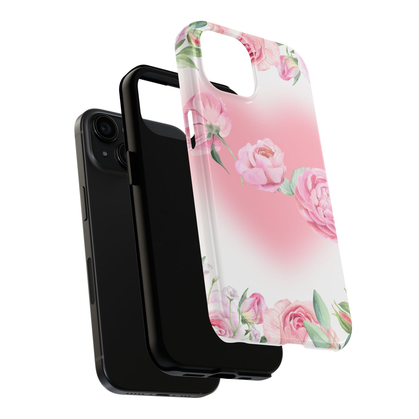 Floral Tough Phone Case - Stylish Rose Design for Protection and Elegance