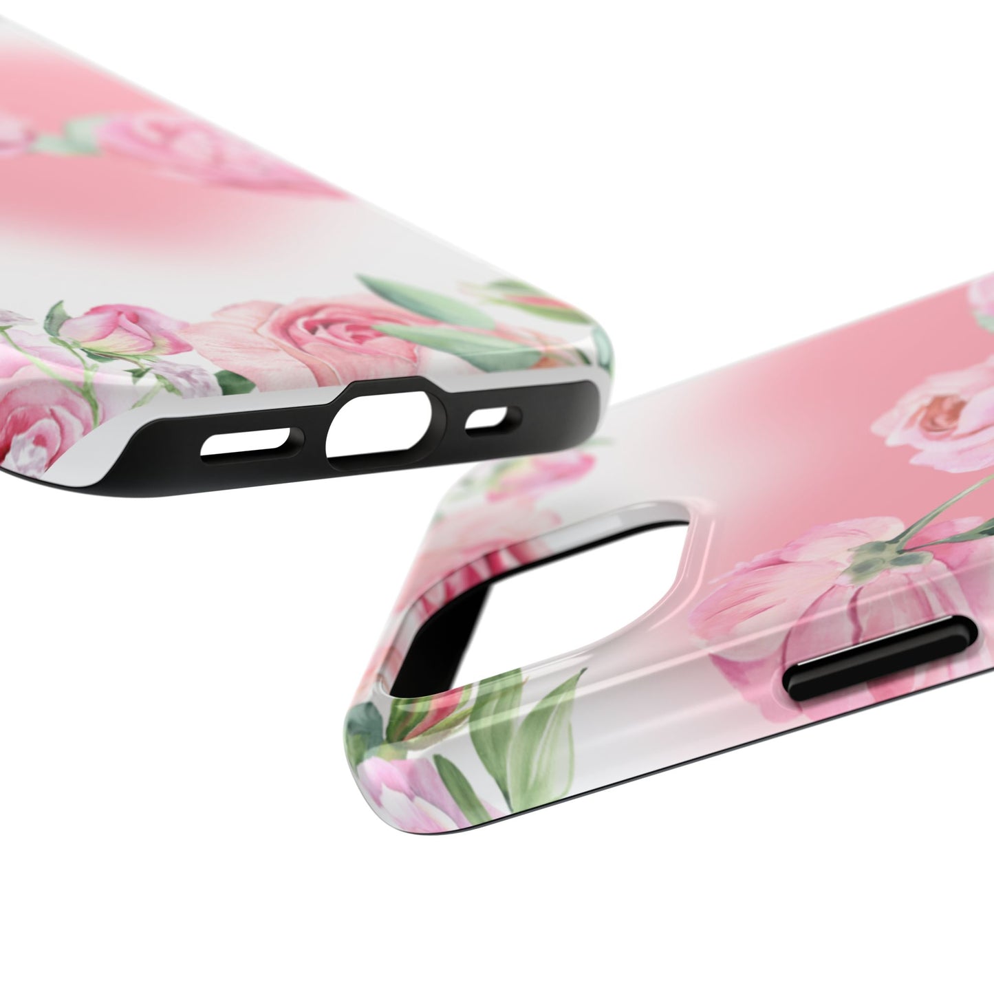 Floral Tough Phone Case - Stylish Rose Design for Protection and Elegance