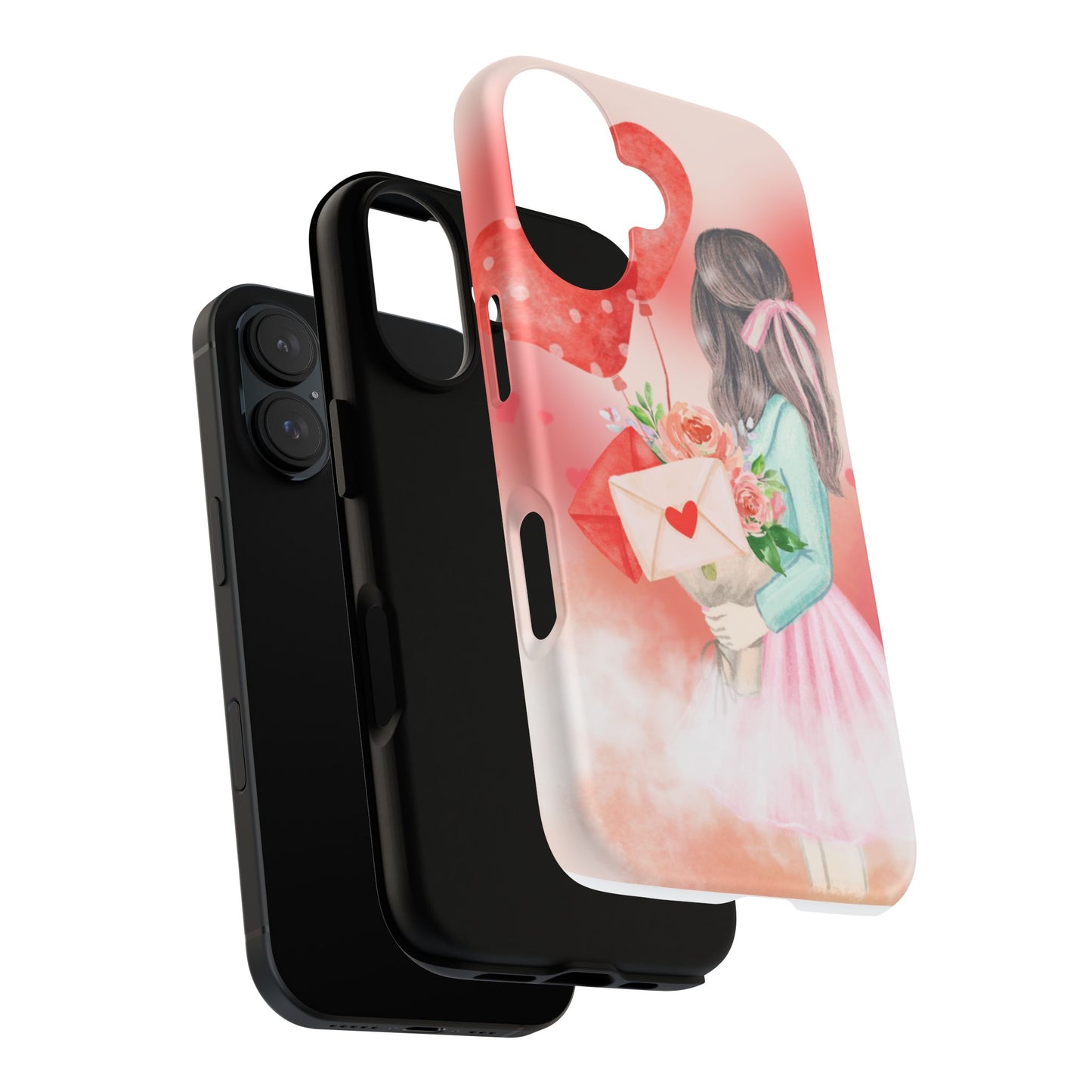 Romantic Floral Phone Case - Cute Love Design for Valentine's Day