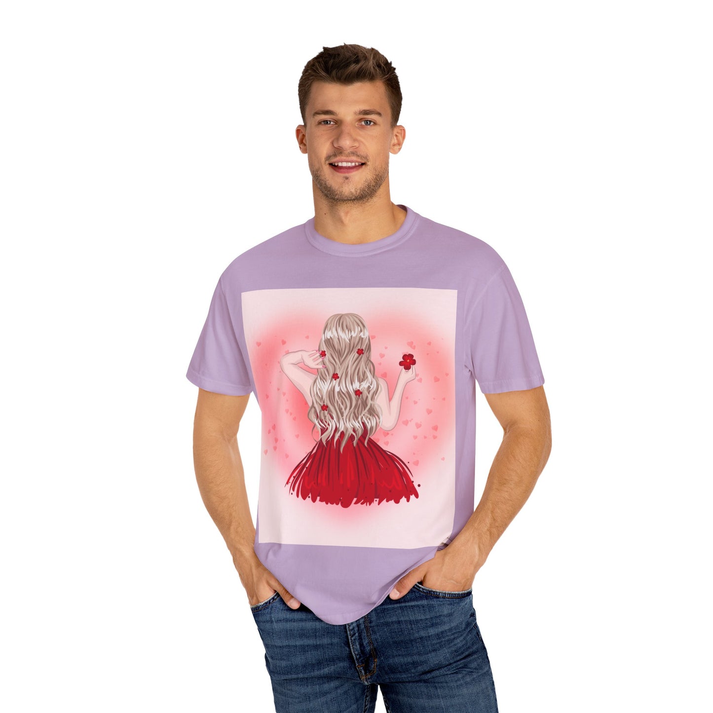 Romantic Floral Unisex T-shirt – Perfect for Valentine's Day