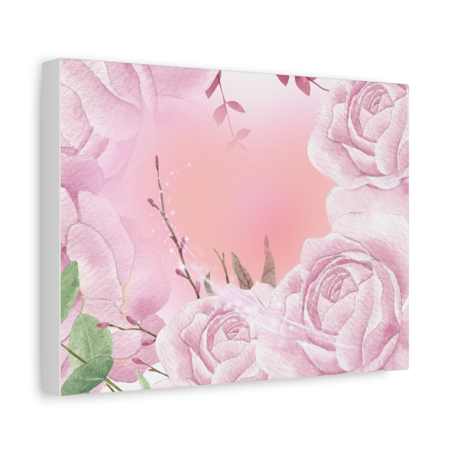 Pink Floral Canvas Wall Art - Soft Rose Design for Home Decor