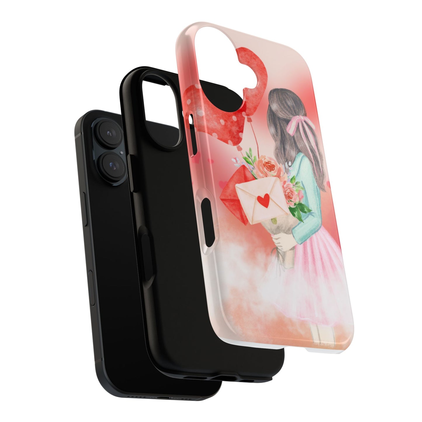 Romantic Floral Phone Case - Cute Love Design for Valentine's Day