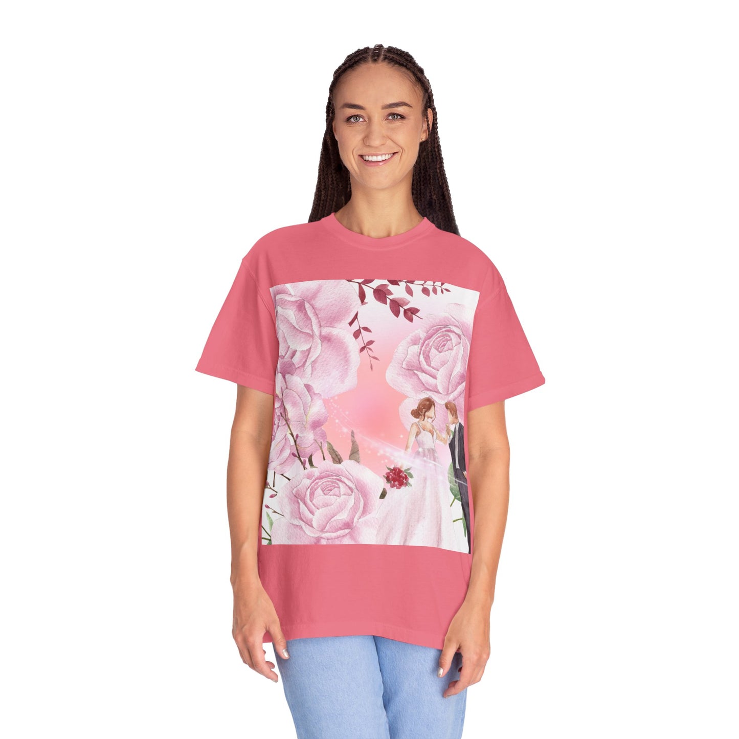 Romantic Floral Wedding T-Shirt | Perfect Gift for Brides and Couples