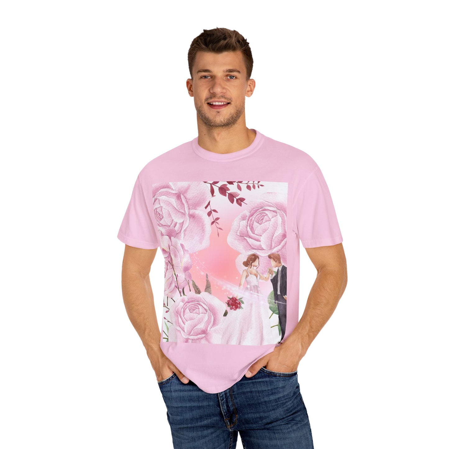 Romantic Floral Wedding T-Shirt | Perfect Gift for Brides and Couples