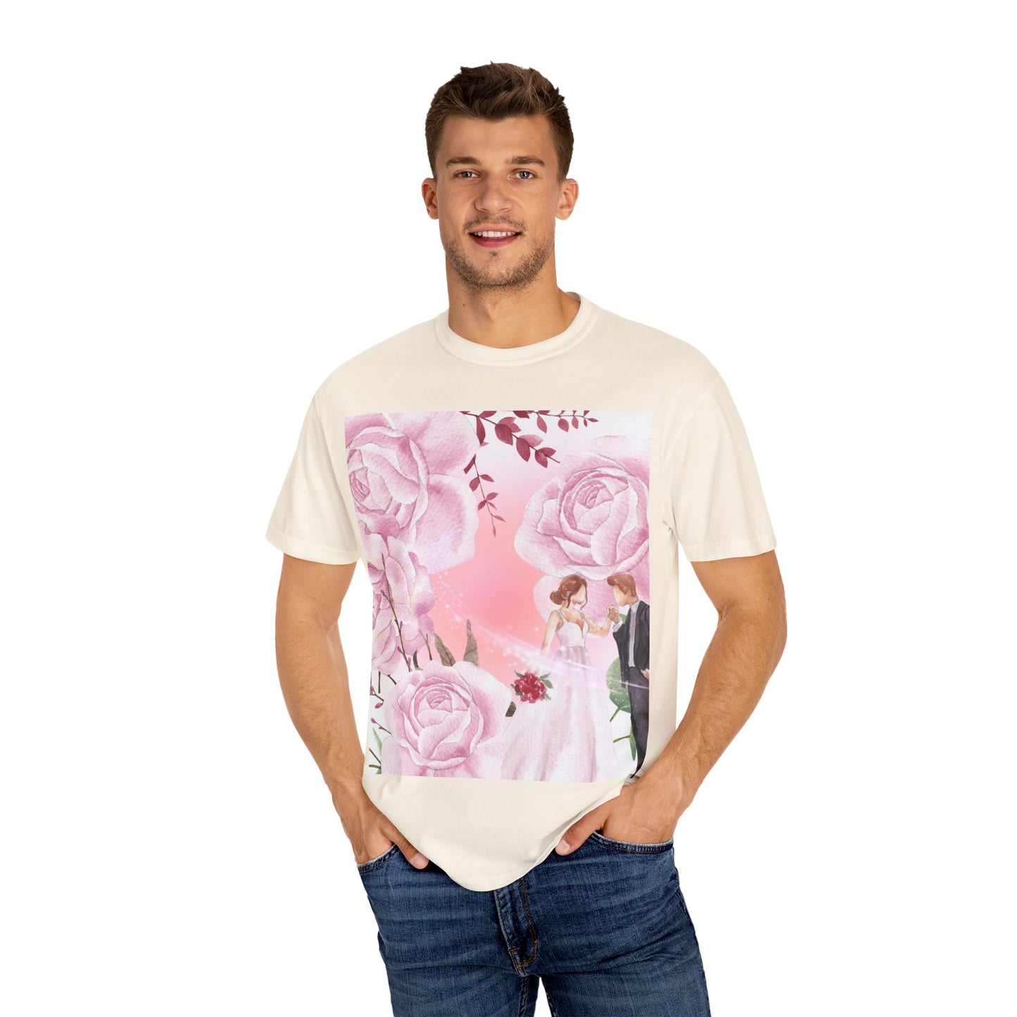 Romantic Floral Wedding T-Shirt | Perfect Gift for Brides and Couples