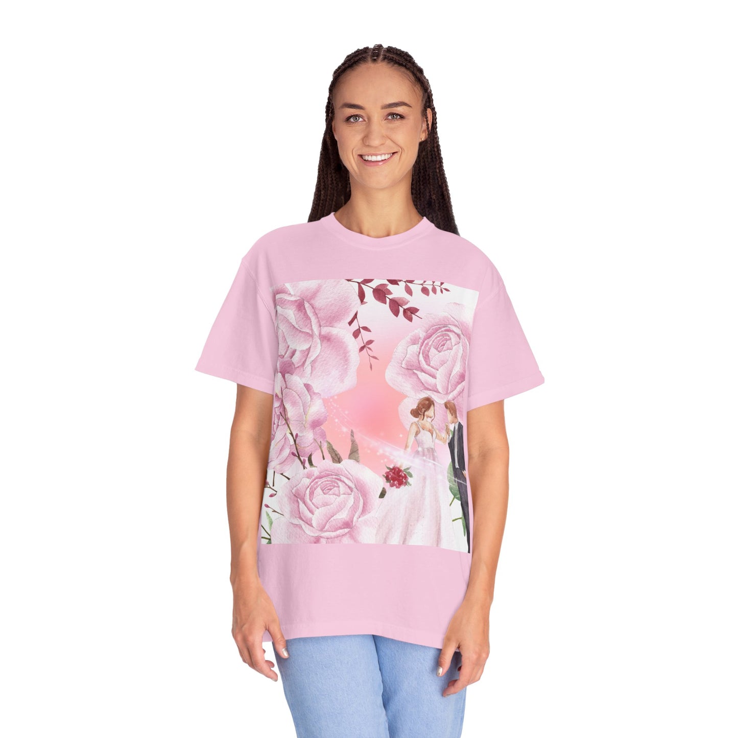 Romantic Floral Wedding T-Shirt | Perfect Gift for Brides and Couples